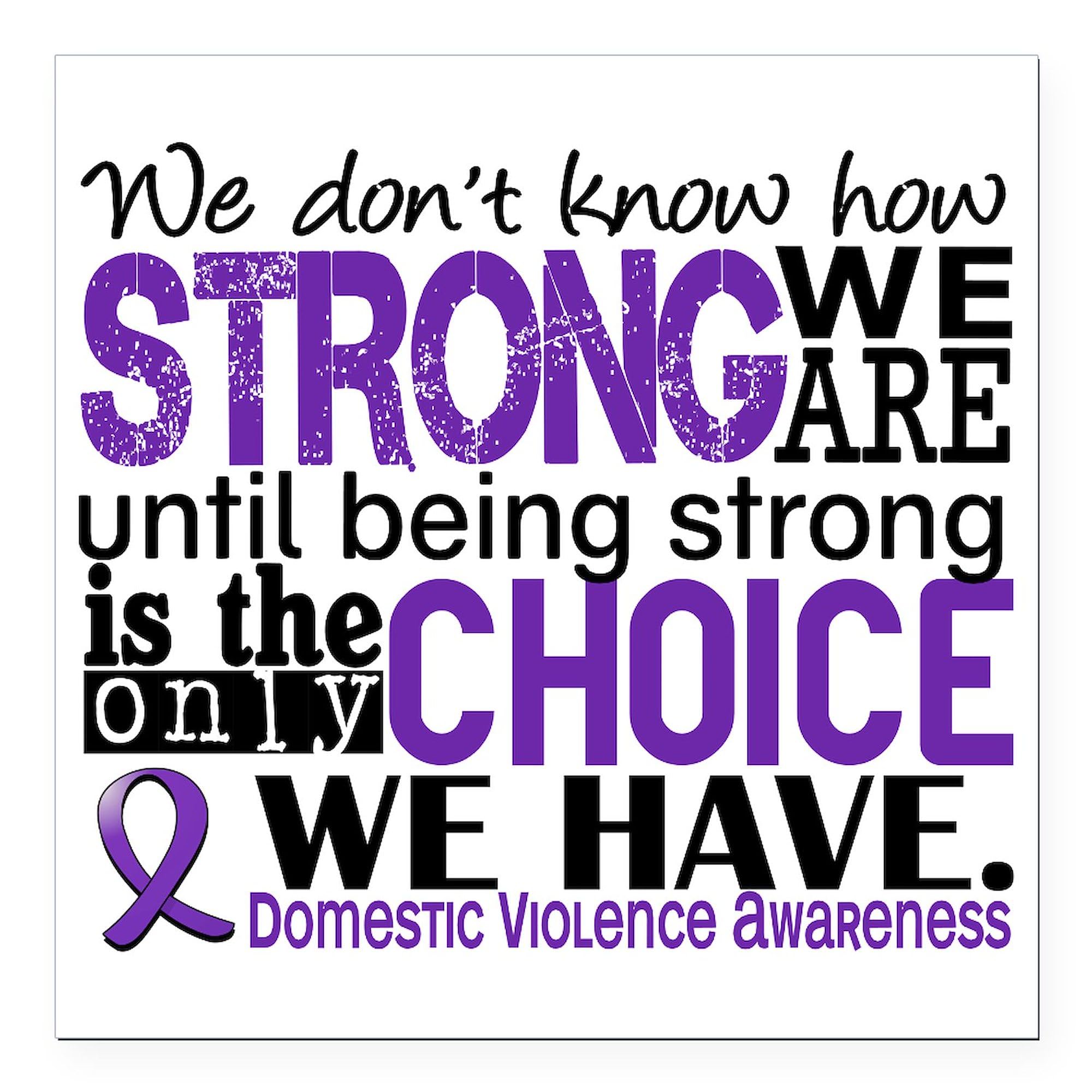 Domestic Violence Awareness 3x3 Inch Square Car Magnet - Strong Magnetic Bumper Sticker for Cars, Trucks & Vehicles - Show Support for Abuse Prevention (Perfect for Awareness Campaigns, Fundraisers & Personal Advocacy)