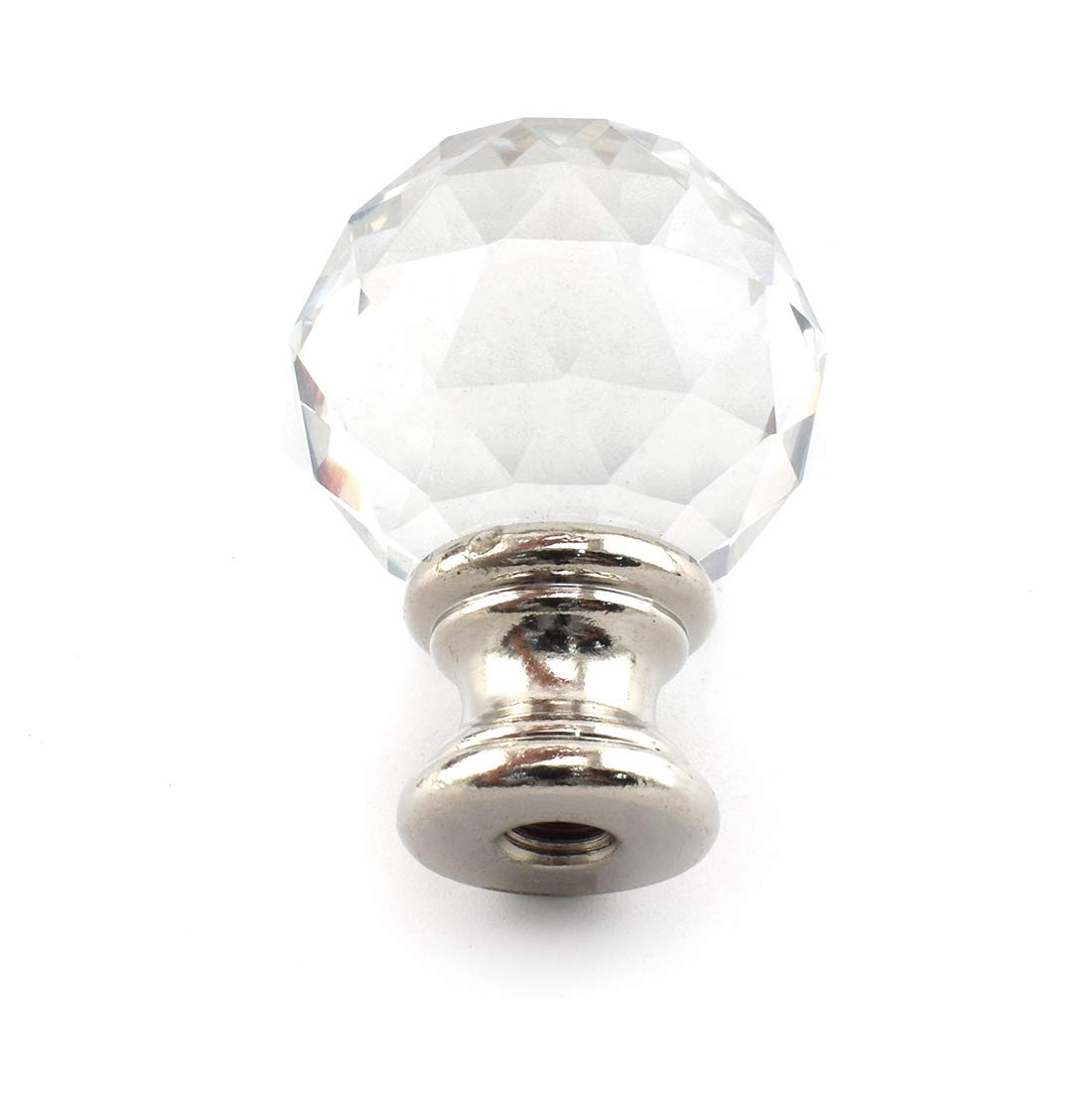 10 Inch Lamp Harp Holder with Crystal Ball Finial Knob - OZXNO Lamp Shade Frame Brackets & Saddle for Table/Floor Lamps - DIY Lighting Replacement Accessory for Living Room, Bedroom, Office Decor