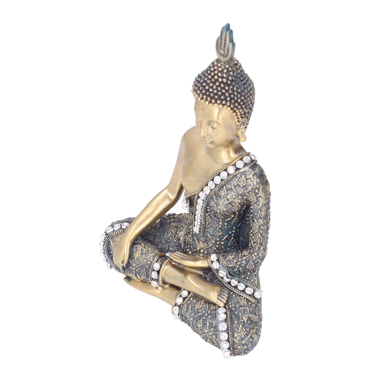 Qinlorgo Small Buddha Statue - Handcrafted Buddha Ornament for Home & Office Decor - Perfect for Meditation Spaces, Yoga Rooms, and Zen Desks