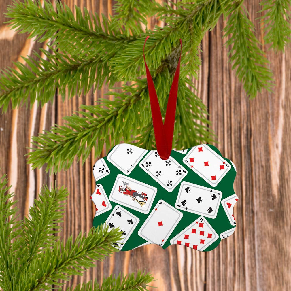 London-Themed Aluminum Christmas Ornament Cards - Seamless Holiday Pattern for Xmas Tree Decorations (1 Size) | Perfect for Holiday Parties, Gift Exchanges & Festive Home Decor