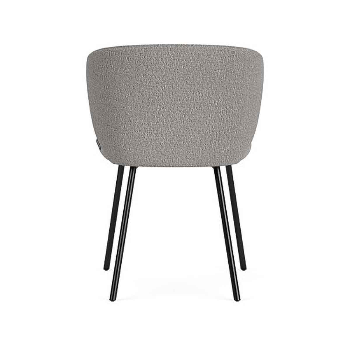 Ellie Boucle Dining Chair - Modern Upholstered Accent Chair for Kitchen, Dining Room, or Office - Soft Textured Fabric & Sturdy Wooden Legs - Perfect for Home Decor & Entertaining