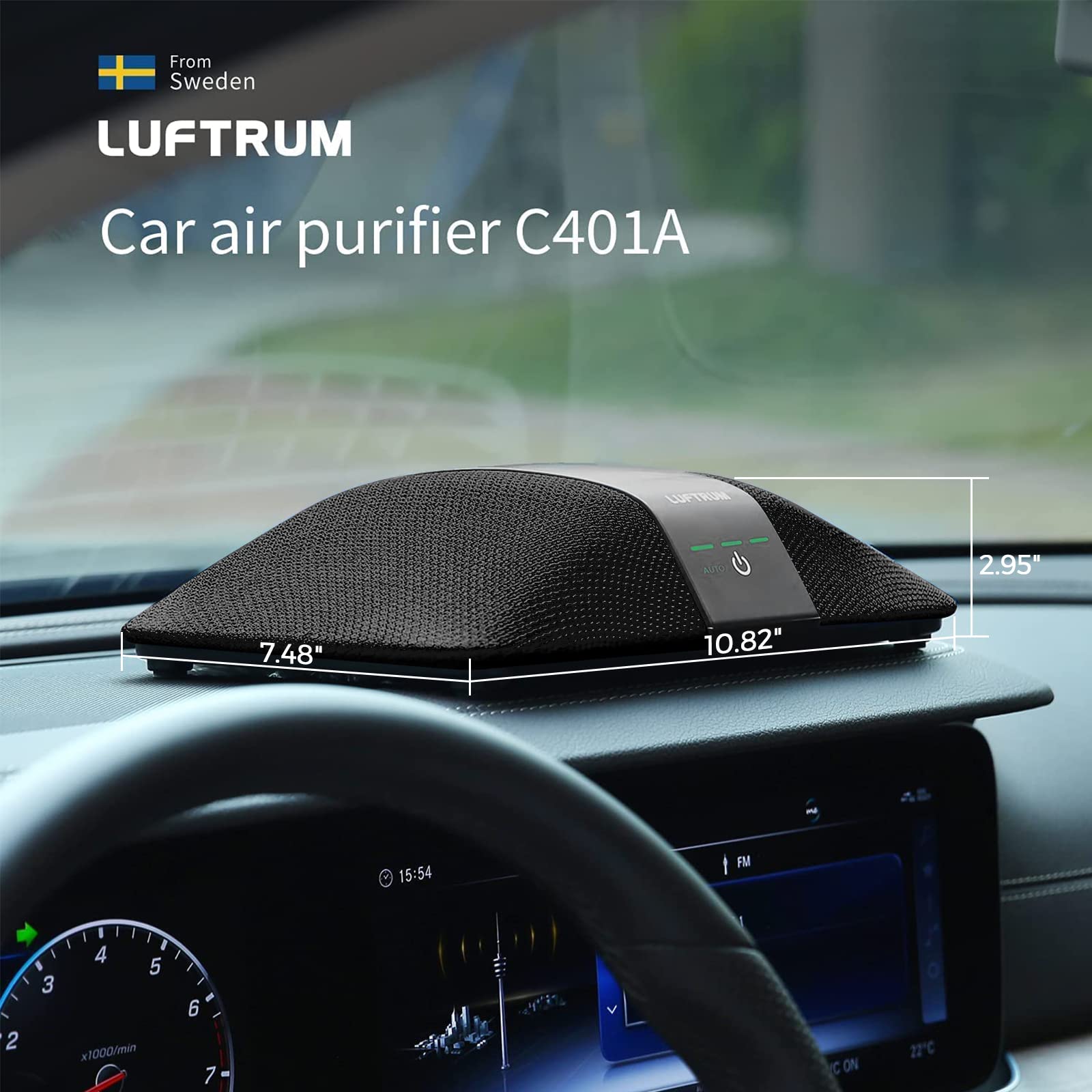 Portable H13 True HEPA Air Purifier - 99.9% Removal of Dust, Smoke, Odors & Bacteria (0.1 Microns) - Ideal for Bedroom, Car Travel & Office - Compact Black Air Cleaner for Allergies & Pet Dander