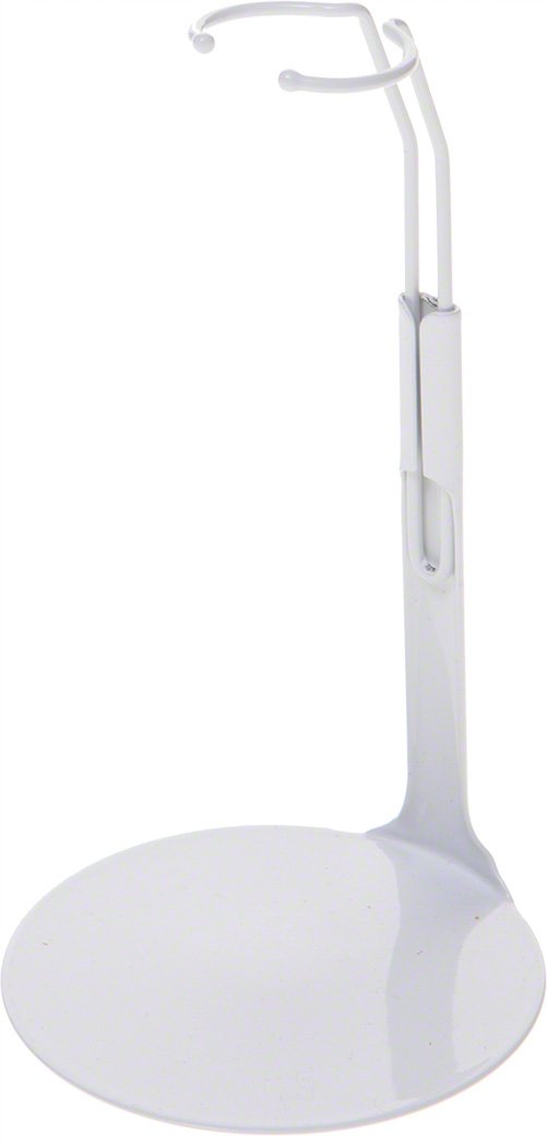 Kaiser Doll Stand 20SM - White Adjustable Doll Stand Holder for 7-8 Inch Small Waist Dolls - Perfect for Displaying Barbie, Blythe & Fashion Dolls in Showcase or Photography