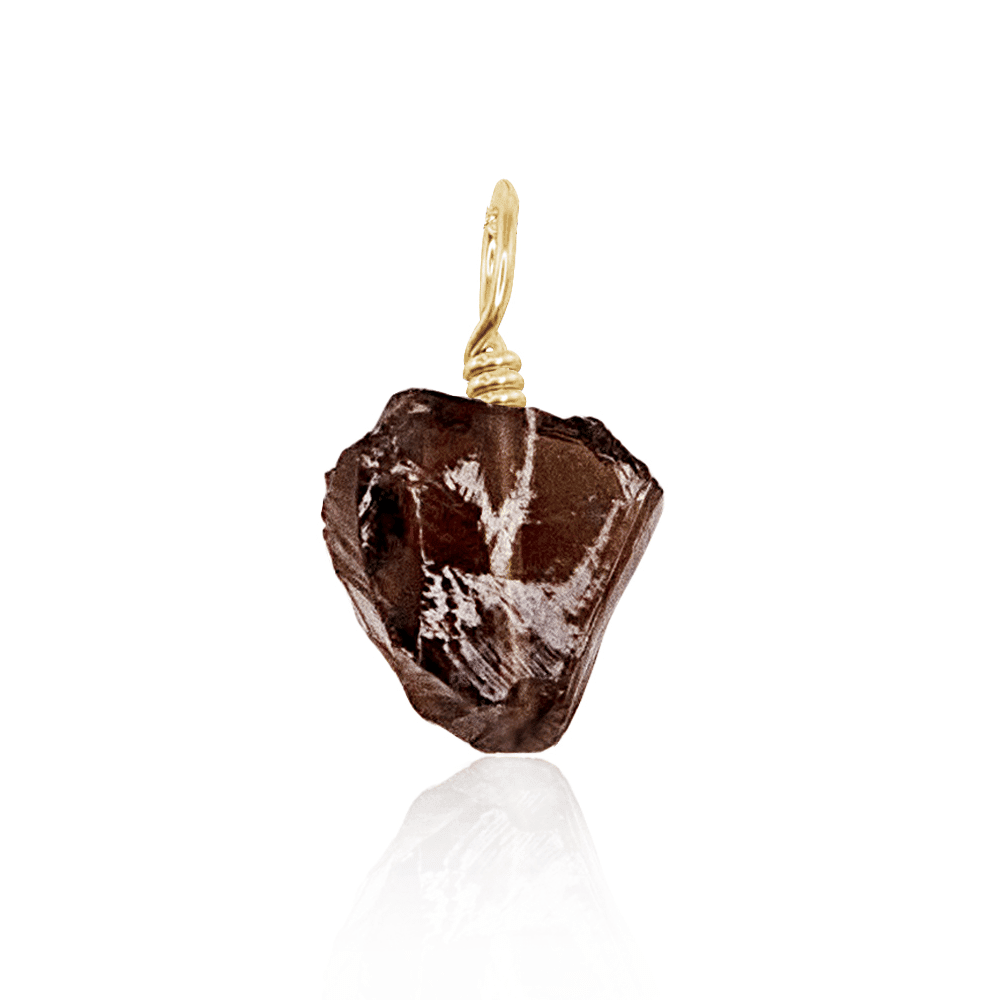 Natural Raw Smoky Quartz Crystal Pendant Necklace - Healing Stone Jewelry for Meditation, Energy Cleansing & Spiritual Gifts