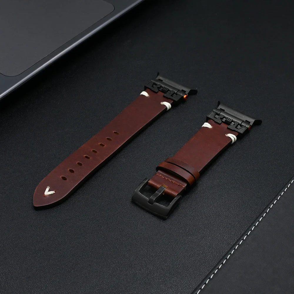 Premium Genuine Leather Band for Samsung Galaxy Watch Ultra - Stylish & Durable Replacement Strap for Workouts, Office & Everyday Wear