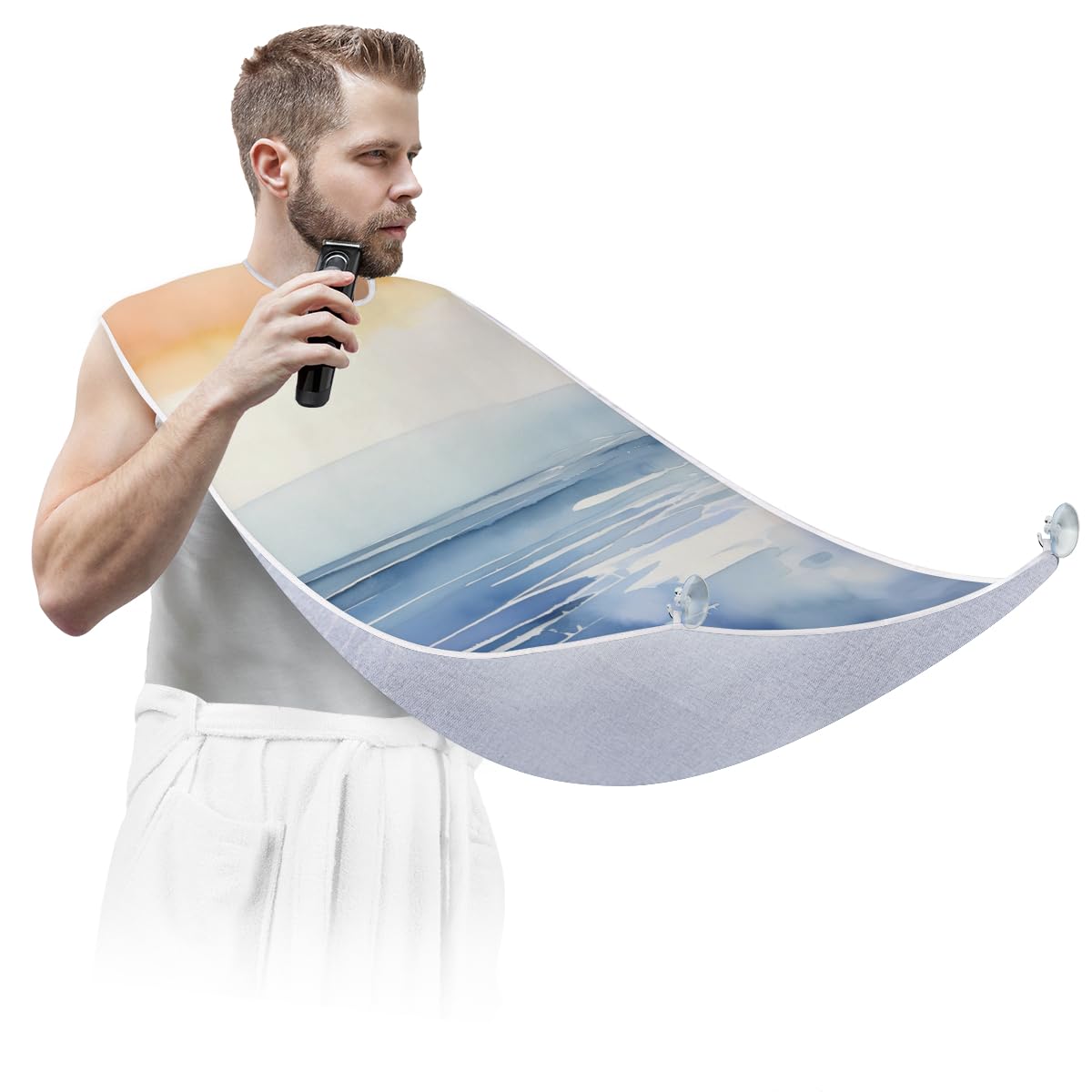 Premium Waterproof Beard Shaving Bib for Men - Artist & Barber Apron for Hair Dye, Makeup & Grooming - Sink Hair Catcher for Beard Trimming & Lineup - Ideal Gift for Barbers & DIY Grooming at Home