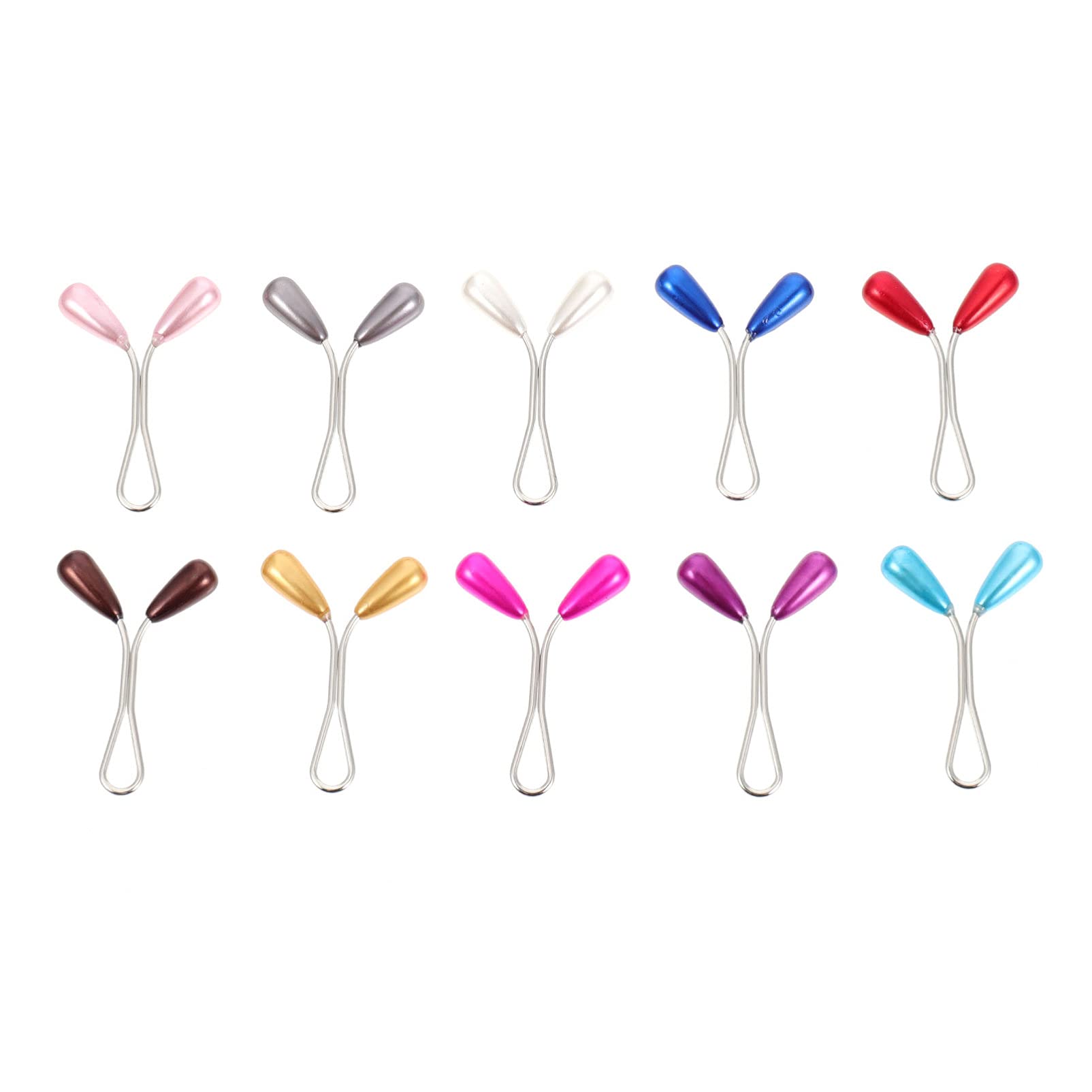 EXCEART 24pcs Pearl Hijab Clips for Women - Elegant Scarf Pins, Hijab Accessories, Sweater Shawl Brooches - Perfect for Muslim Headscarves, Hoodies, and Winter Fashion Outfits