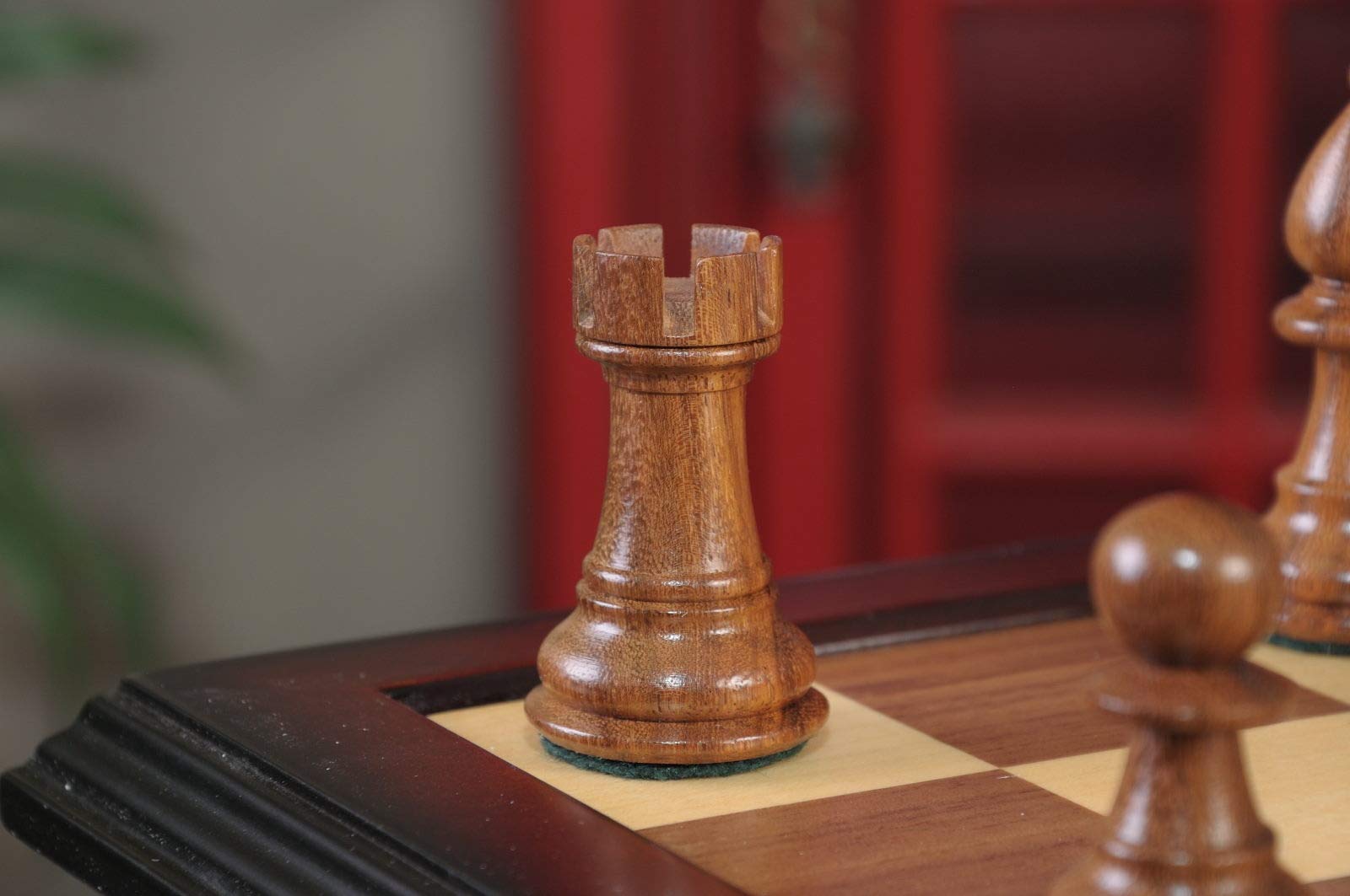 The House of Staunton Classic Series Library Chess Set with Drawer - Premium Wooden Chess Board & Pieces for Home, Office, and Library Decor