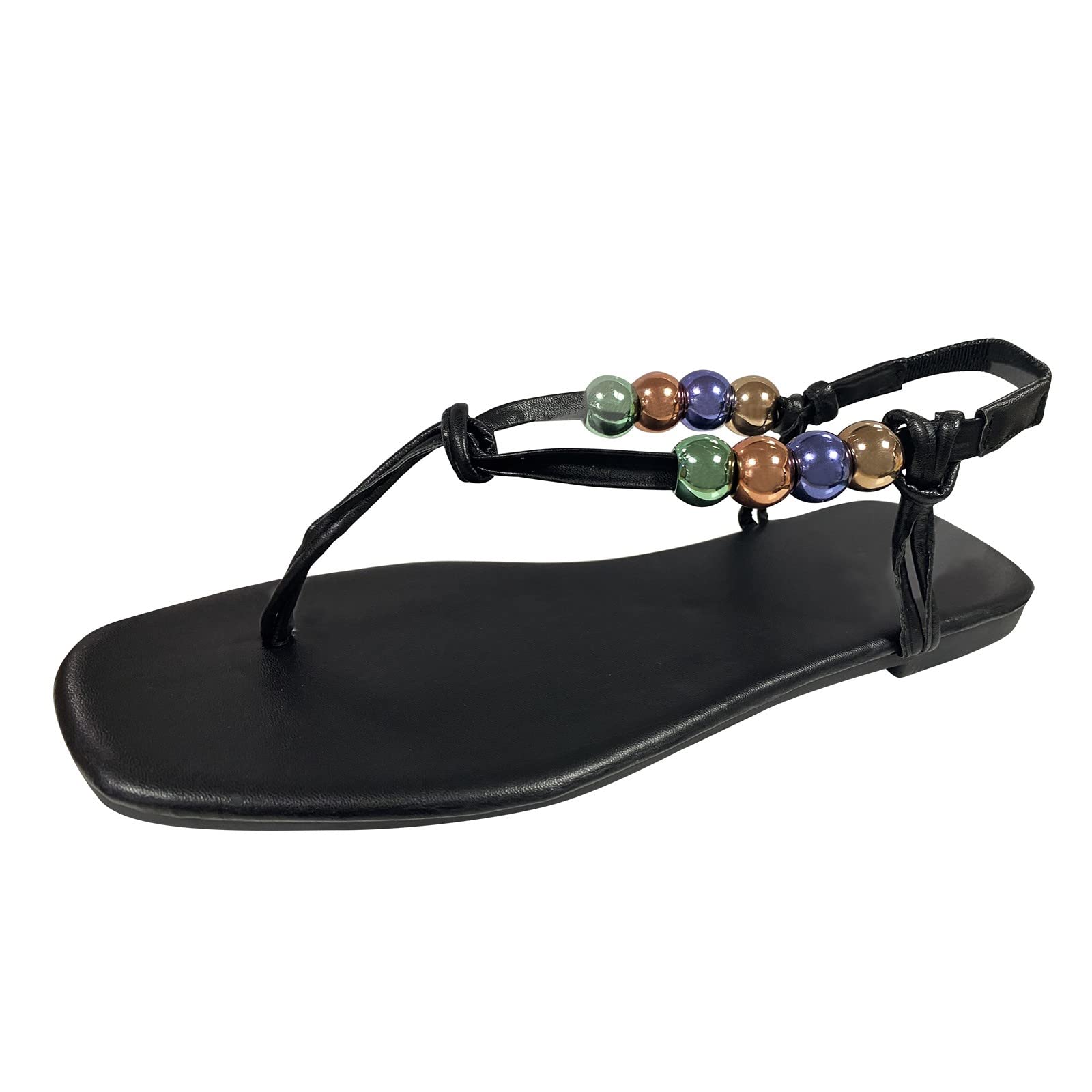 Women's Ankle Strap Thong Flat Sandals - Comfortable T-Strap Flip Flops for Beach, Pool & Summer Outfits | Casual Walking Shoes for Vacation & Everyday Wear