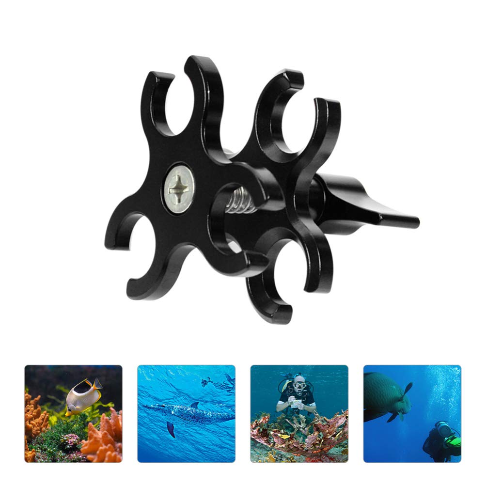 Professional Aluminum Underwater Camera Tripod for Diving Photography - Adjustable Light Arm Clamp Mount Dive Accessories (Black) - Perfect for Scuba, Snorkeling & Underwater Videography