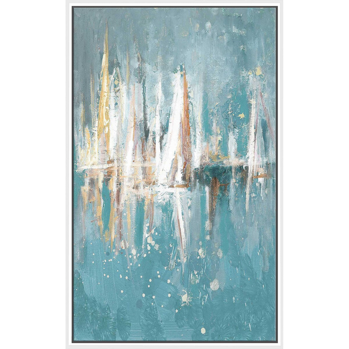 Floating Canvas Boat Print - Fading Art Design for Home & Office Decor | Perfect for Nautical Theme Living Room, Bedroom or Office Wall Art