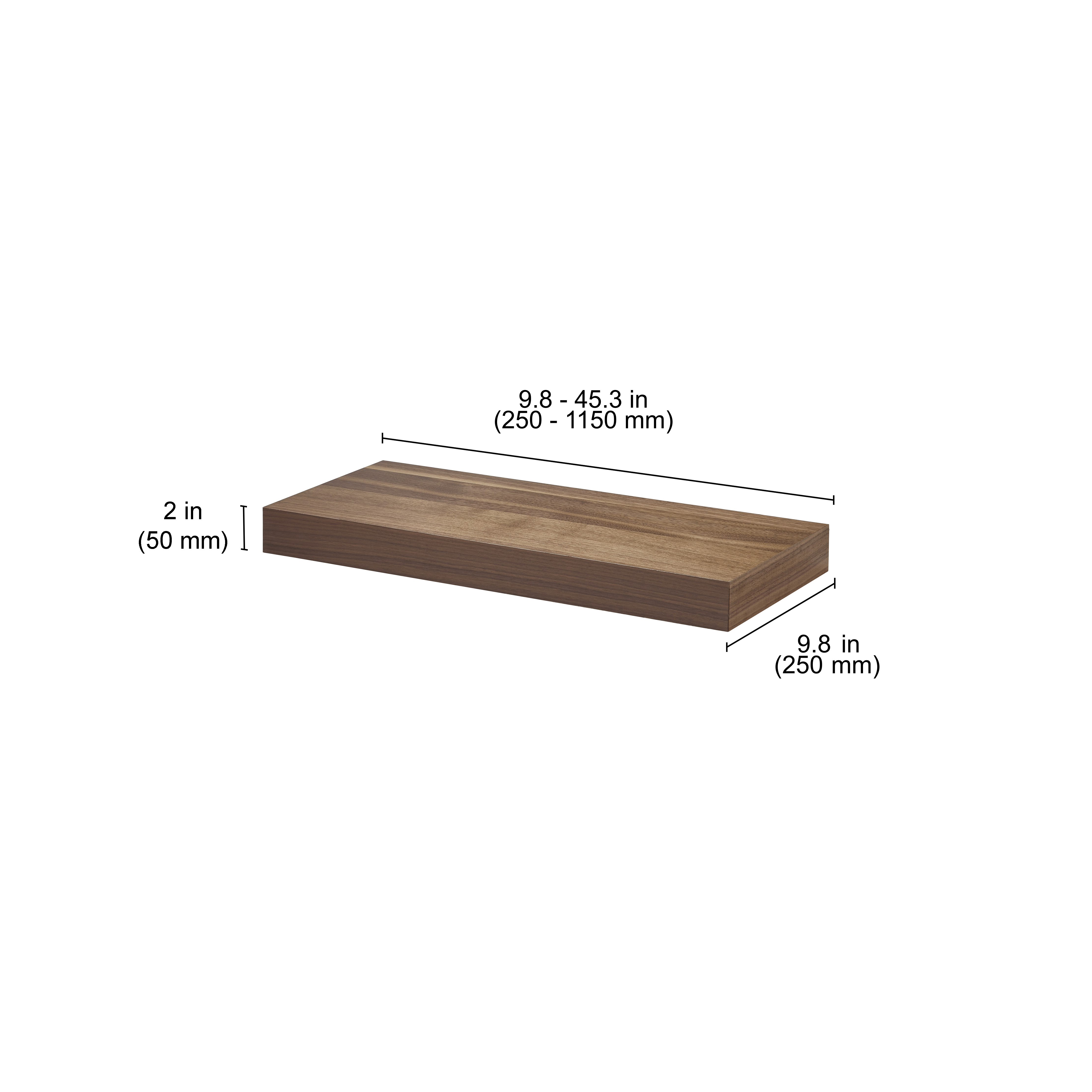 Premium Floating Shelves for Wall - Real Wood Veneer - Modern & Sturdy Display Shelf for Home Decor, Living Room, Bathroom, Kitchen Storage & Organization