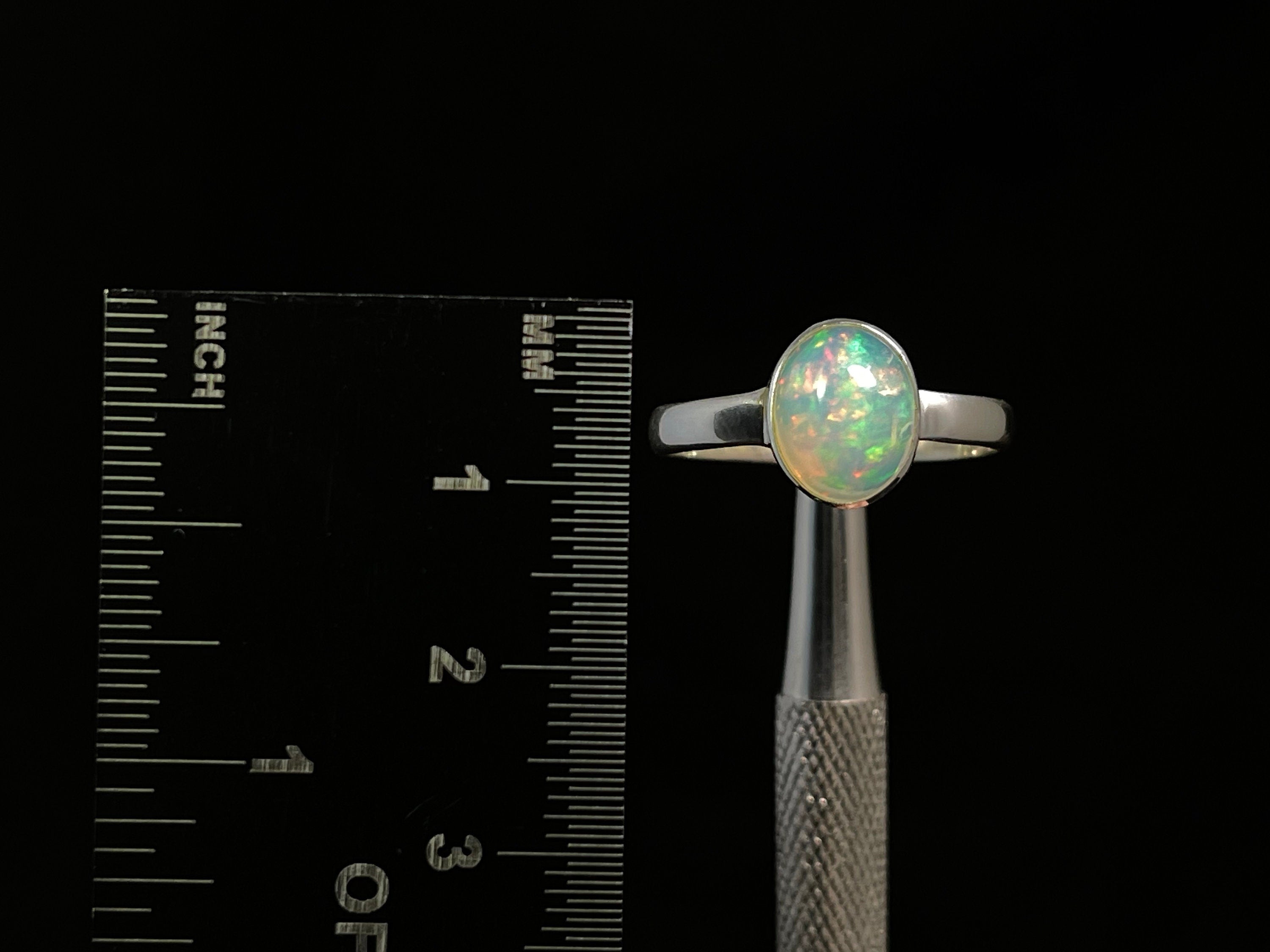Elegant Sterling Silver Opal Ring Size 10 - Dainty Welo Opal Jewelry for Women | Perfect for Weddings, Anniversaries & Everyday Wear