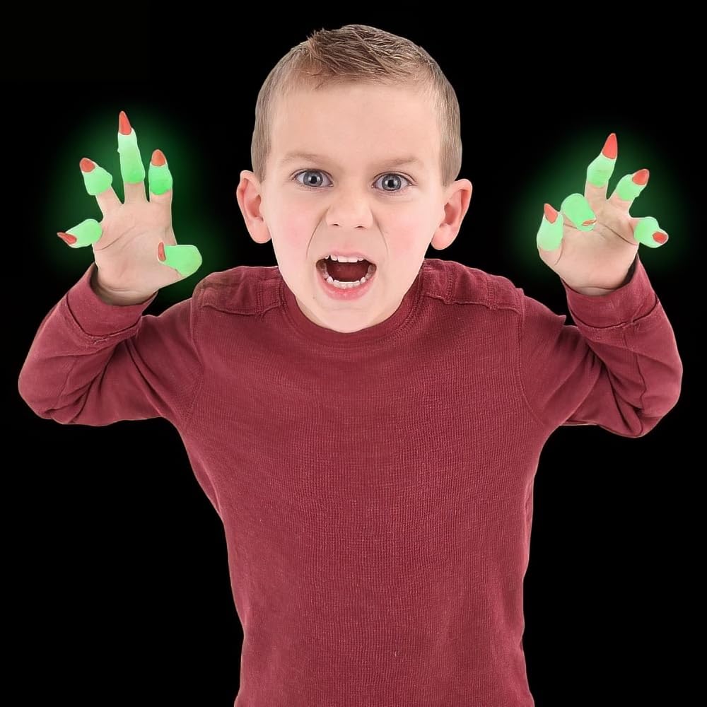 12 Pack Alien Witch Fingers - 2.5 Inch Realistic Vinyl Halloween Props - Perfect for Scary Decorations, Prank Gifts, and Themed Parties
