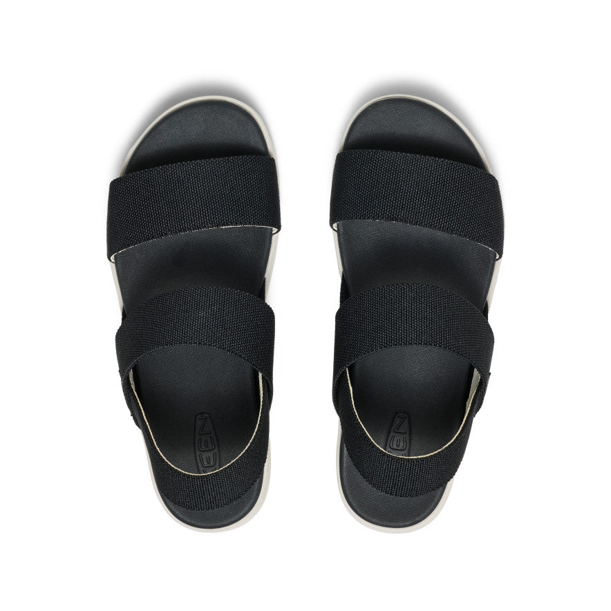 Women's Elle Backstrap Sandal Wide Width Comfortable Casual Sandals - Black | Perfect for Beach, Vacation & Summer Outfits