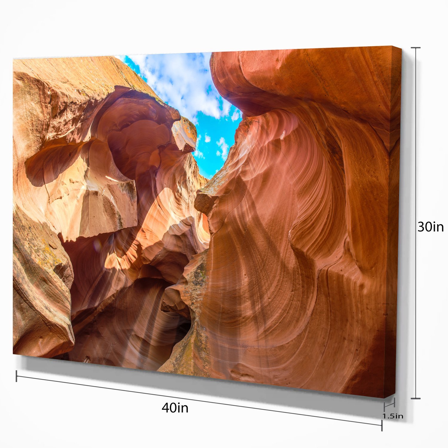 Stunning Antelope Canyon Landscape Photo Canvas Print - Desert Scenery Wall Art for Living Room, Bedroom & Office Decor