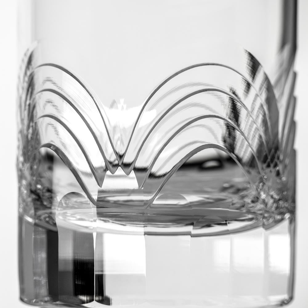 Premium Cascades Clear 7oz Whiskey Glasses Set of 4 - Perfect for Scotch, Bourbon & Cocktails - Ideal for Home Bars, Gifts & Entertaining
