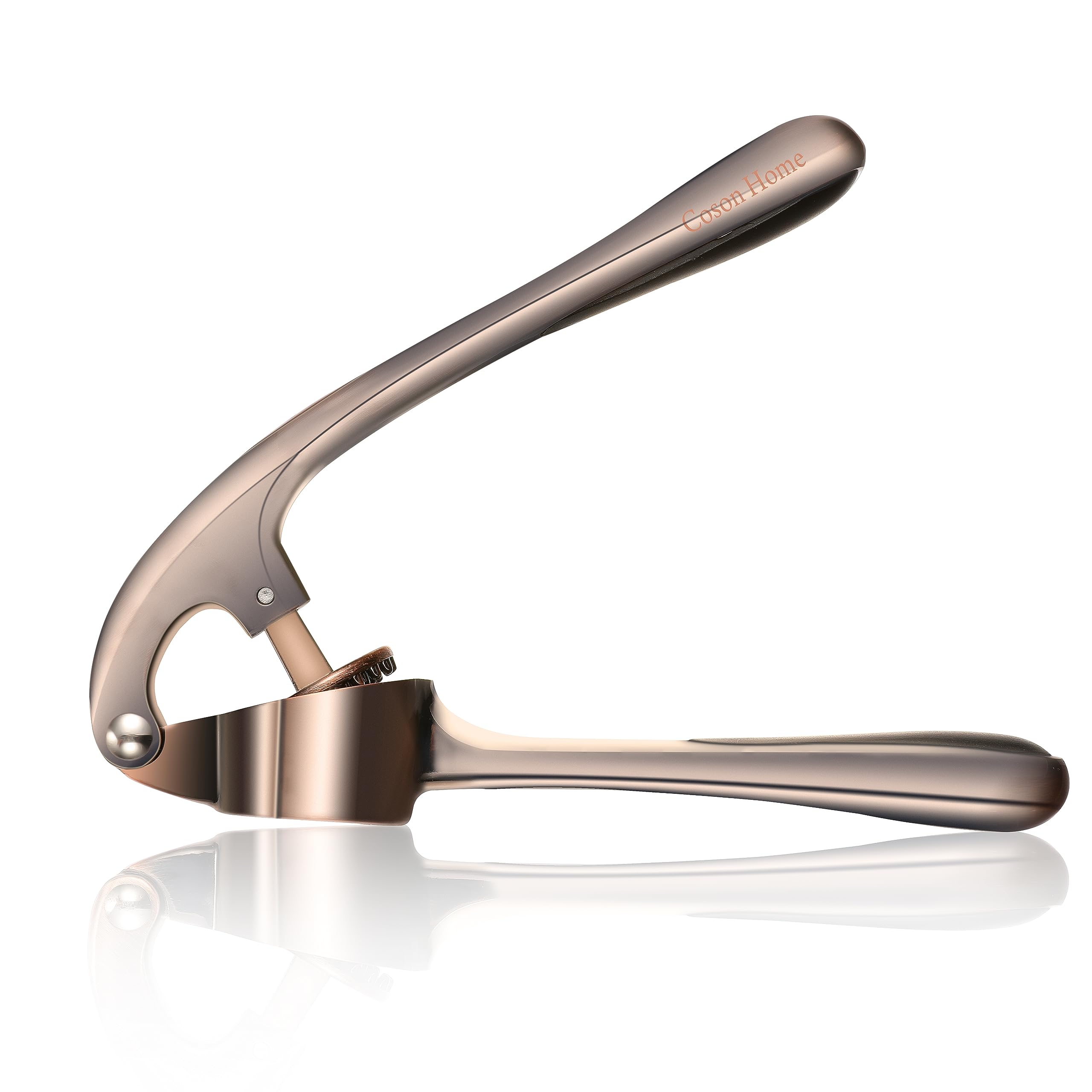 Heavy-Duty Zinc Alloy Garlic Press with Silicone Roller - Perfect for Cooking & Meal Prep