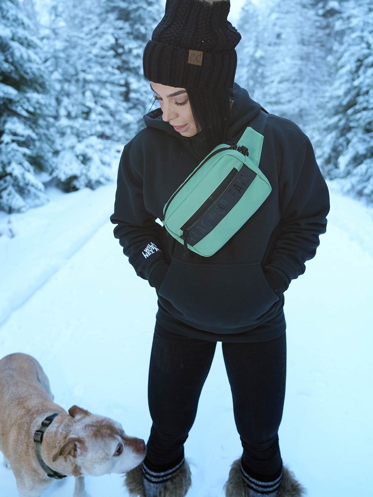 Momentum Mini Sling Bag 2L - Lightweight Crossbody Bag for Men & Women, Water-Resistant Green Shoulder Bag - Perfect for Travel, Hiking & Everyday Use