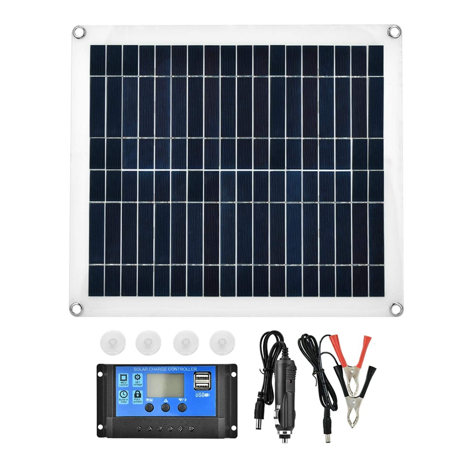 High Efficiency Polycrystalline Solar Panel Controller for Car Batteries - Waterproof & Durable Solar Charge Regulator for RV, Boat, Auto & Off-Grid Power Systems