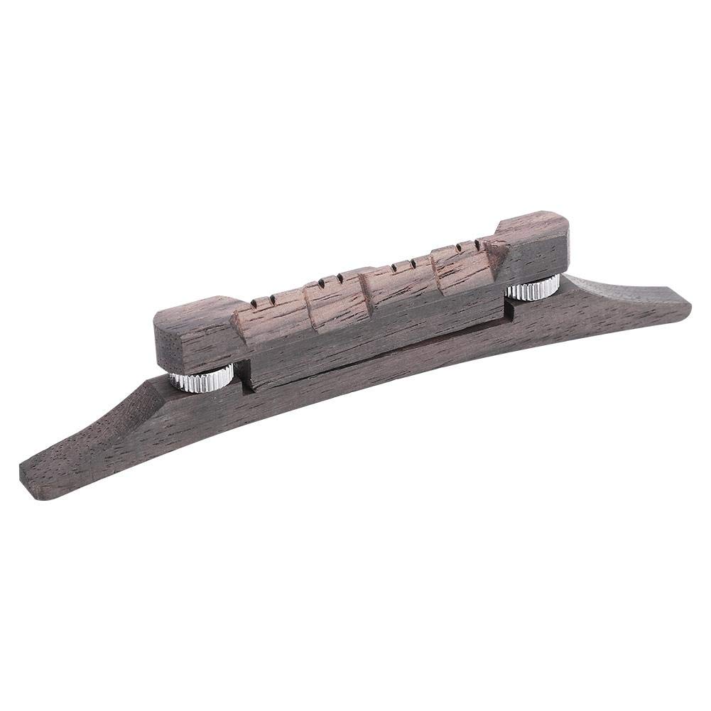 Adjustable Compensated Rosewood Mandolin Bridge Replacement for Martin Acoustic Guitar - Perfect for Bluegrass, Folk & Country Music Performances