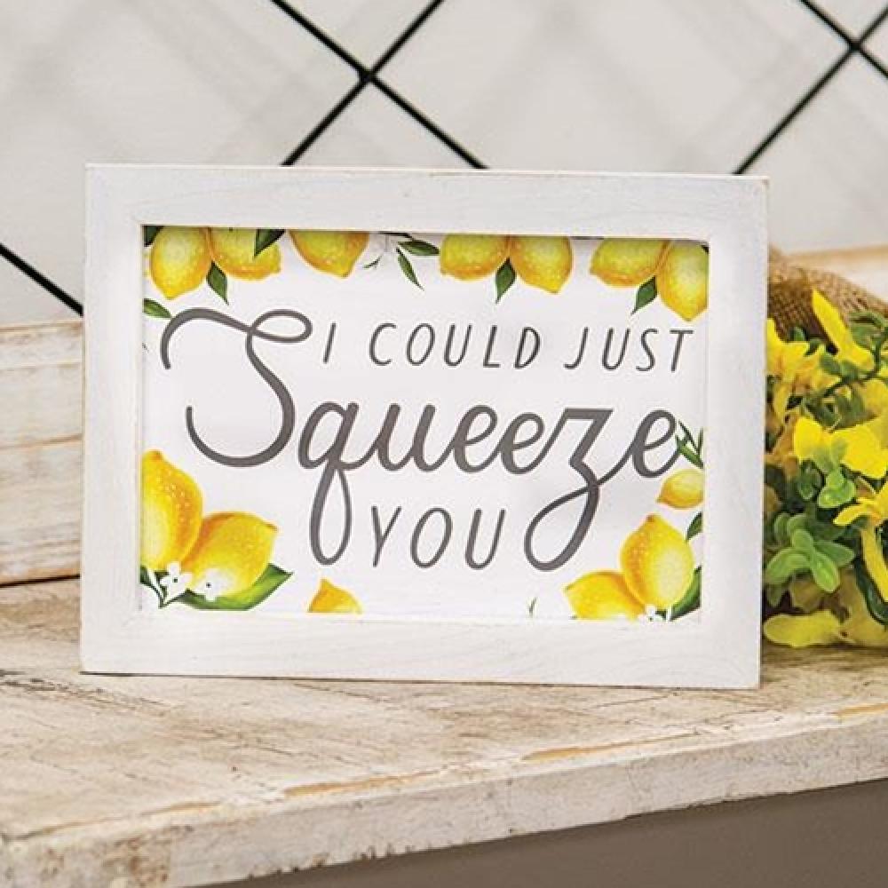 Funny 'I Could Just Squeeze You' Framed Wall Art - Cute Home Decor for Living Room, Bedroom & Office