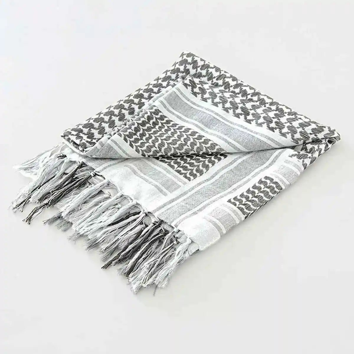 100% Cotton Keffiyeh Scarf - Soft & Breathable Arab Shemagh for Men & Women - Perfect for Outdoor Activities, Travel, and Fashion Accessories