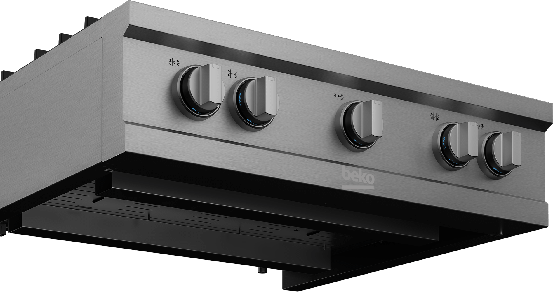 Beko PRGRT30500SS 30-Inch Stainless Steel Built-In Gas Range Top - Professional Style for Home Kitchen Cooking, Baking & Entertaining