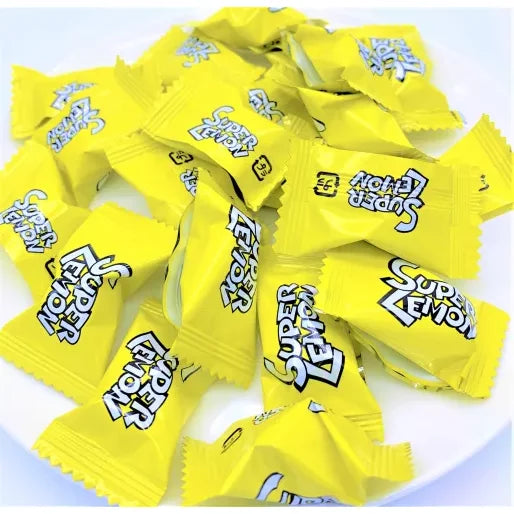 Nobel Super Lemon Sweet and Sour Hard Candy 88g - Tangy Citrus Flavor for Office Snacks, Party Favors & Travel Treats