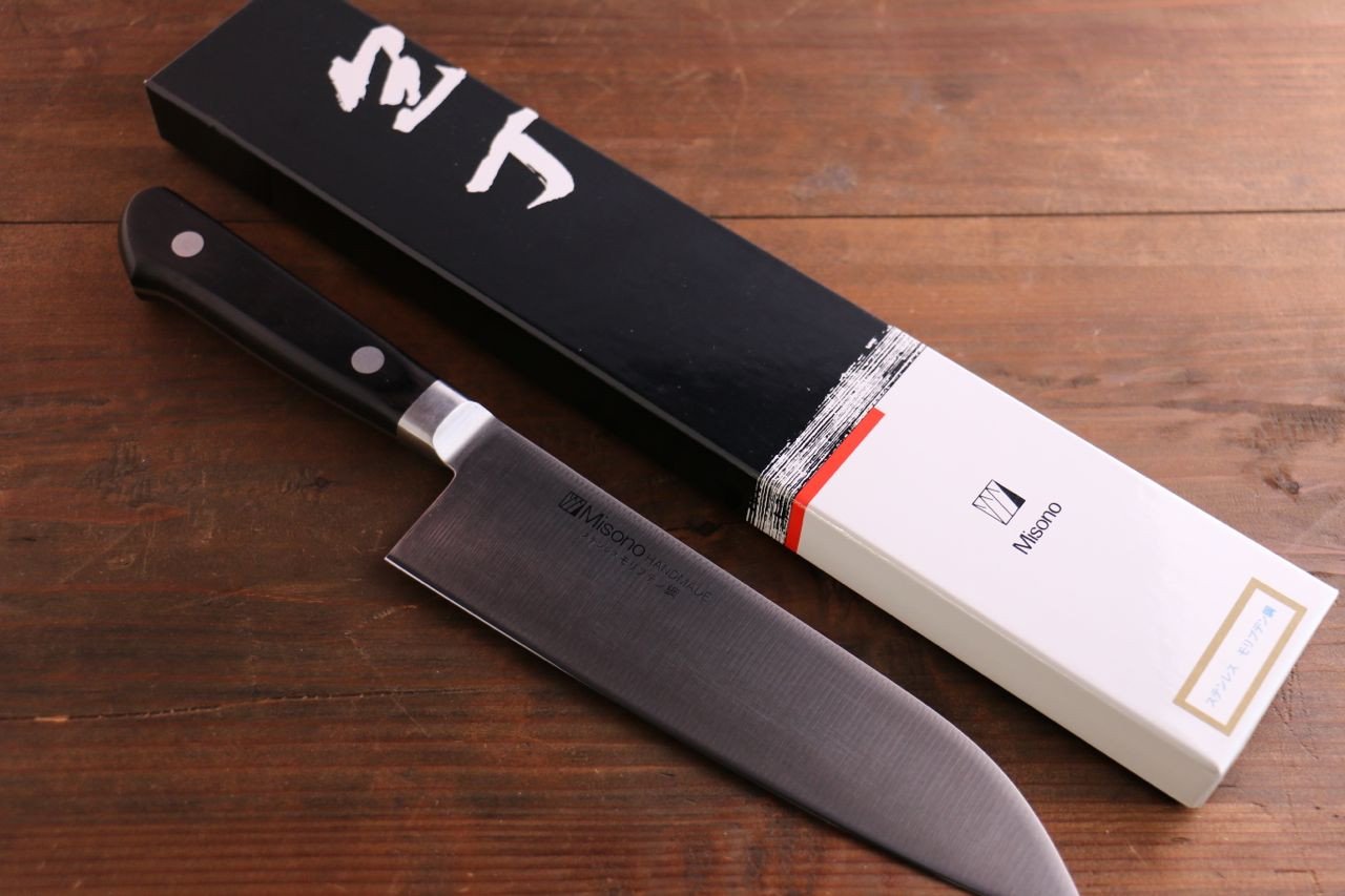 Misono 180mm Molybdenum Santoku Knife - High-Performance Japanese Kitchen Knife for Slicing, Dicing & Chopping Vegetables, Meat & Fish - Perfect for Home Chefs & Professional Cooking
