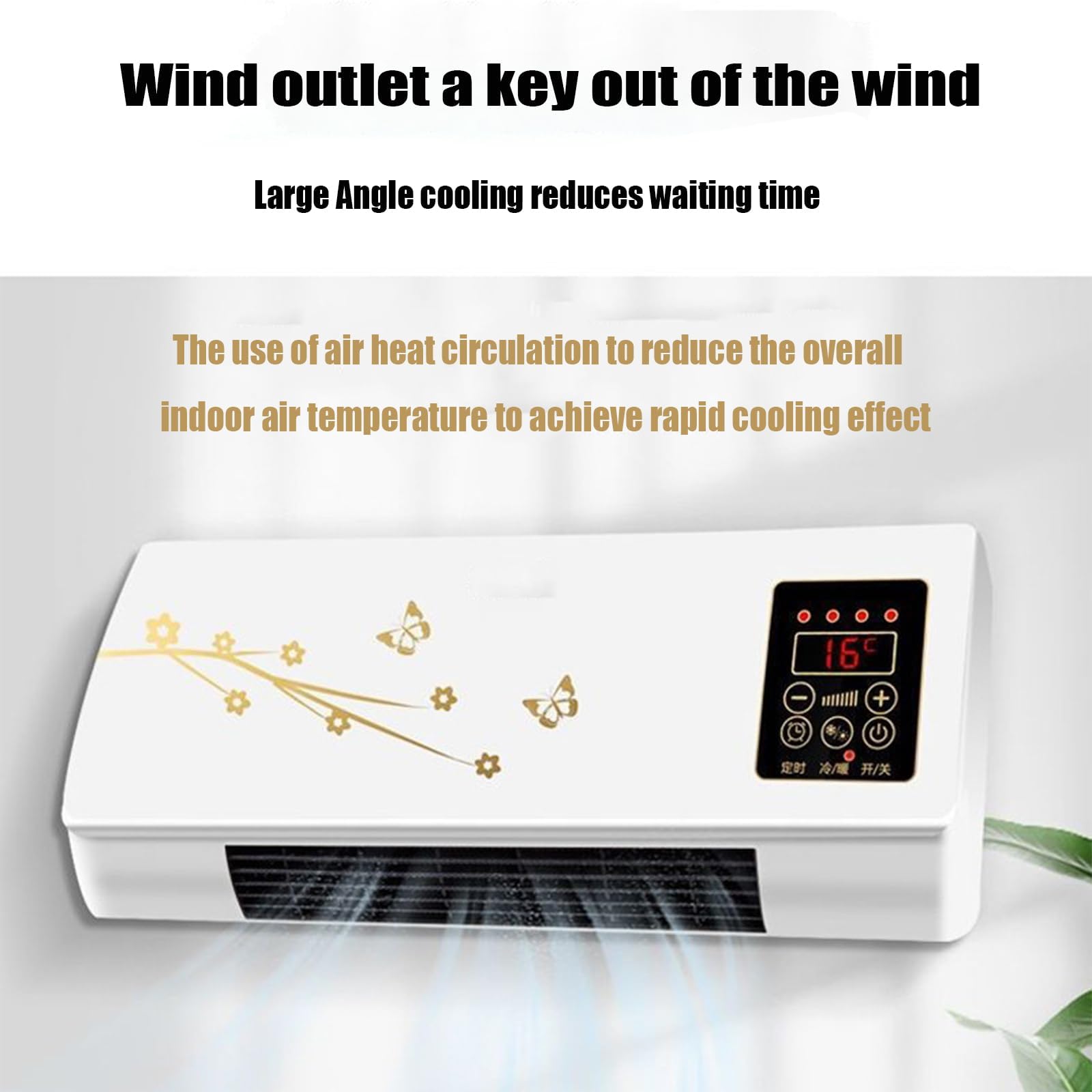 Temprair Portable Air Conditioner - 8000 BTU Wall Mounted Cooling & Heating Unit with 8-Hour Smart Timer | Perfect for Bedrooms, Home Offices & Small Spaces