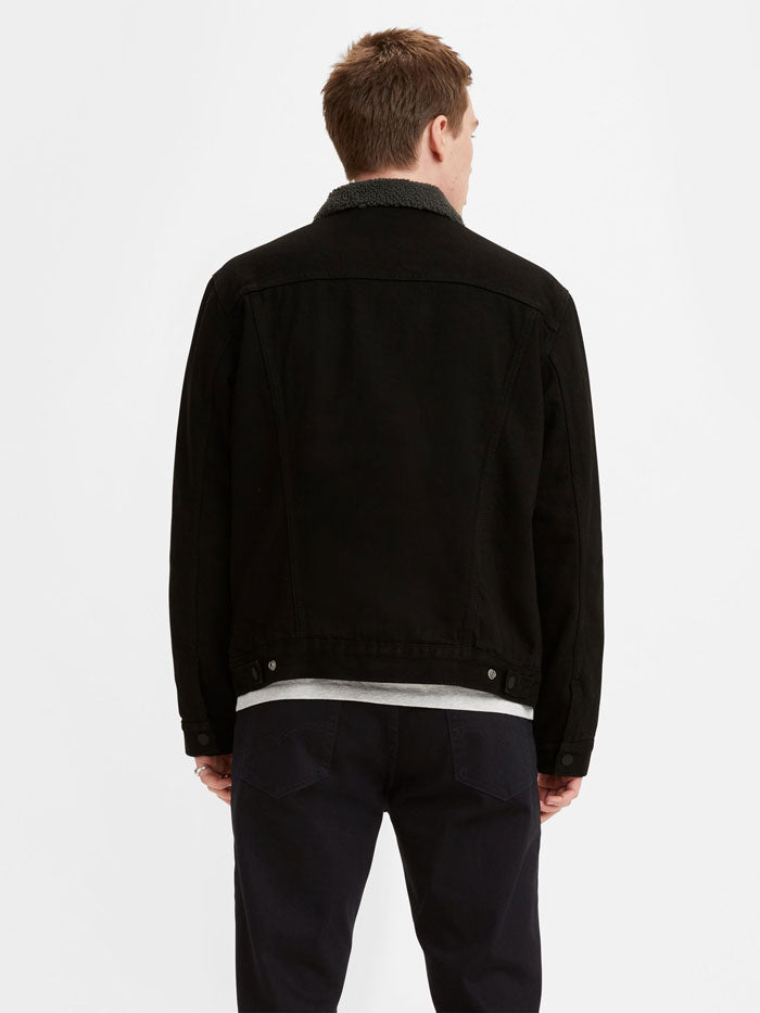 Levi's Men's Type 3 Sherpa Trucker Jacket - Duvall Denim Jacket with Warm Fleece Lining for Casual Winter Wear & Outdoor Activities