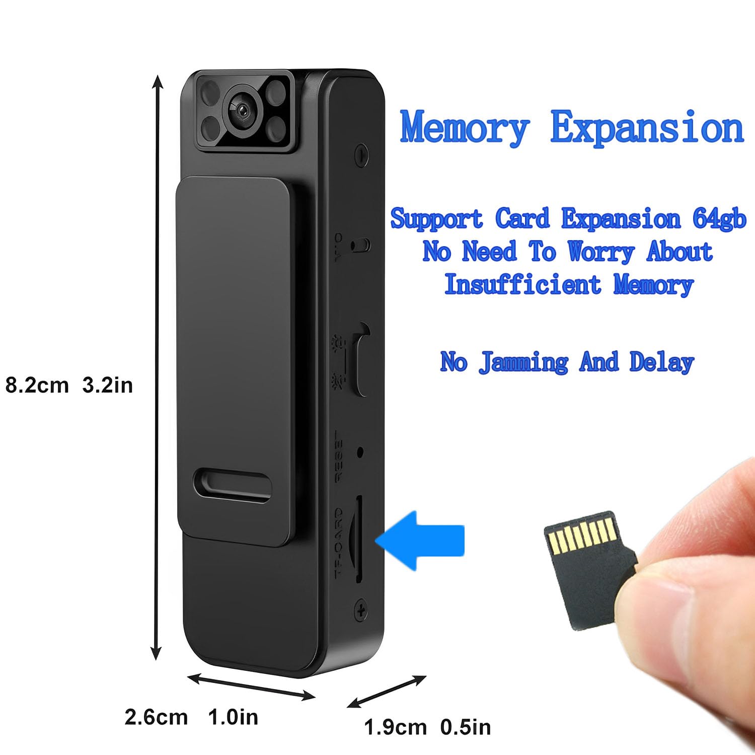CLOXKS 2023 New HD 1080P Noise Reduction Action Camera - Mini Body Camera with Night Vision, Rotatable Lens & Long Battery Life - Perfect for Outdoor Sports, Travel Vlogging & Nighttime Adventures