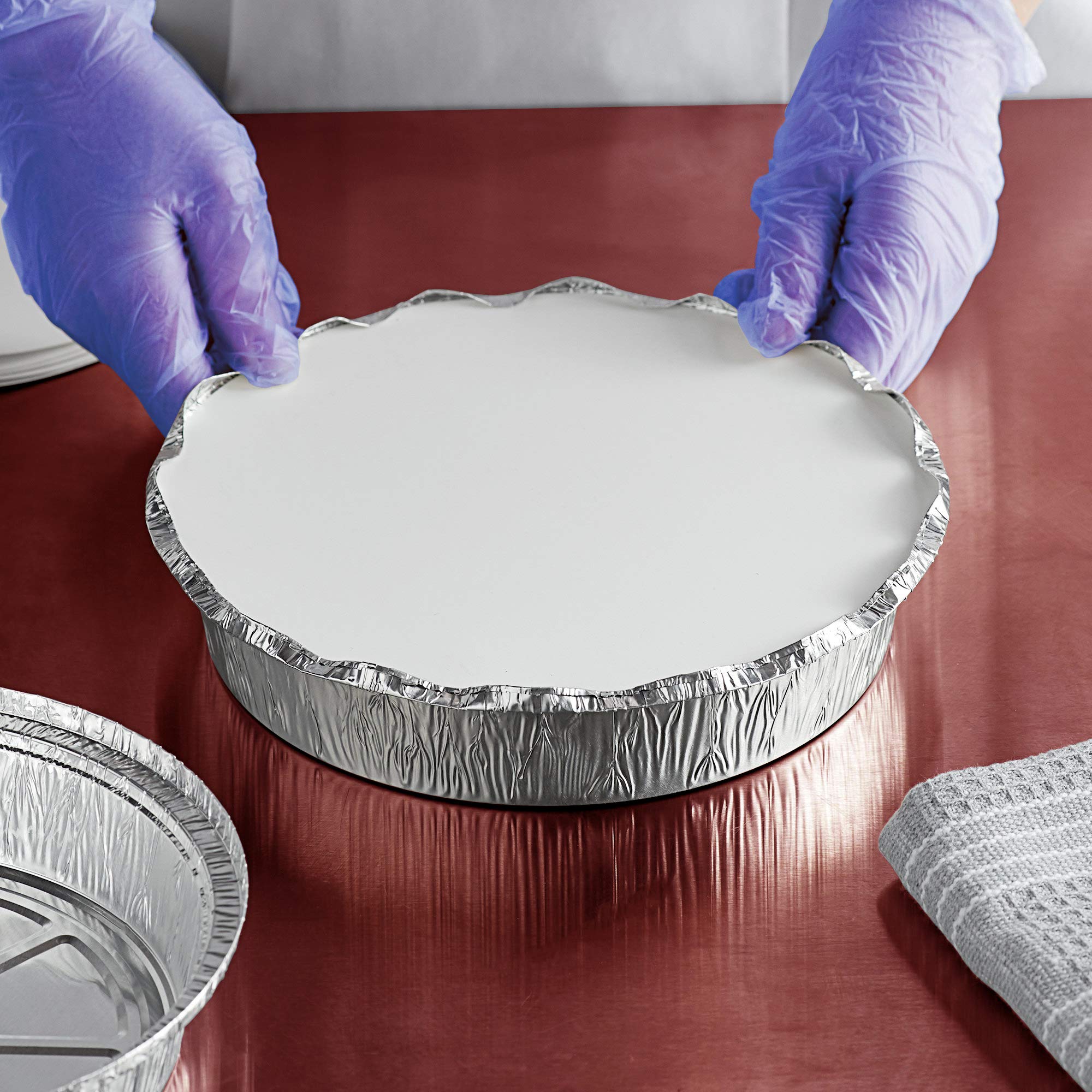 20 Pack 9-Inch Round Aluminum Foil Pans with Paper Lids - Oven & Freezer Safe Baking Trays - Durable Food Grade Pie Dishes for Baking, Cooking & Meal Prep (23cm) - Perfect for Pies, Quiches, Casseroles & Party Catering