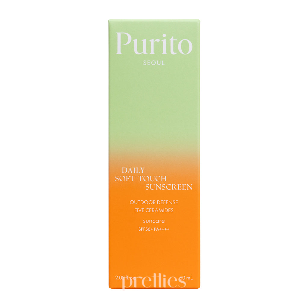 Purito Daily Soft Touch Sunscreen SPF50+ PA++++ 60ml - Lightweight, Non-Greasy Face Sunscreen for Daily UV Protection - Perfect for Outdoor Activities, Travel & Everyday Use