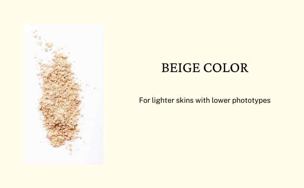 Compact Mineral Sunscreen SPF50 - UVA/UVB Protection, Non-Greasy, Photoprotective Powder (Beige) | Perfect for Daily Wear, Beach & Outdoor Activities