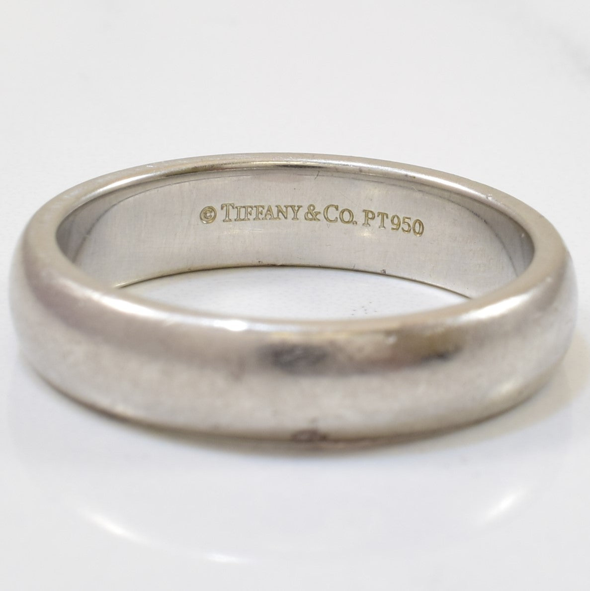 Tiffany & Co. Classic Platinum Ring for Women - Size 6.75 | Elegant Wedding Band, Anniversary Gift & Everyday Jewelry
