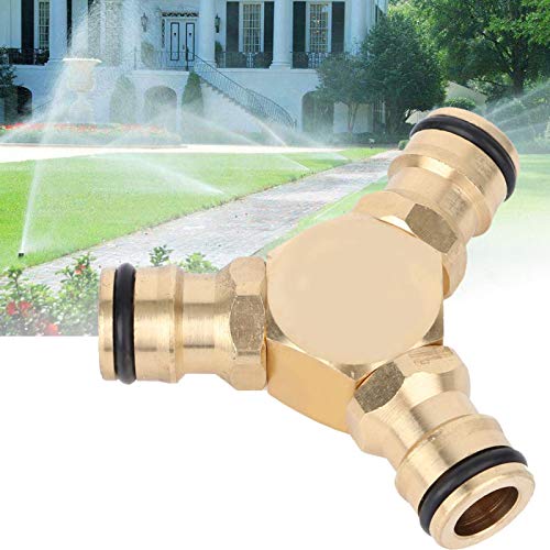 Premium Garden Hose Connector - Heavy Duty Brass Hose Adapter for Lawn, Gardening & Outdoor Watering - Perfect for Sprinklers, Faucets & Irrigation Systems