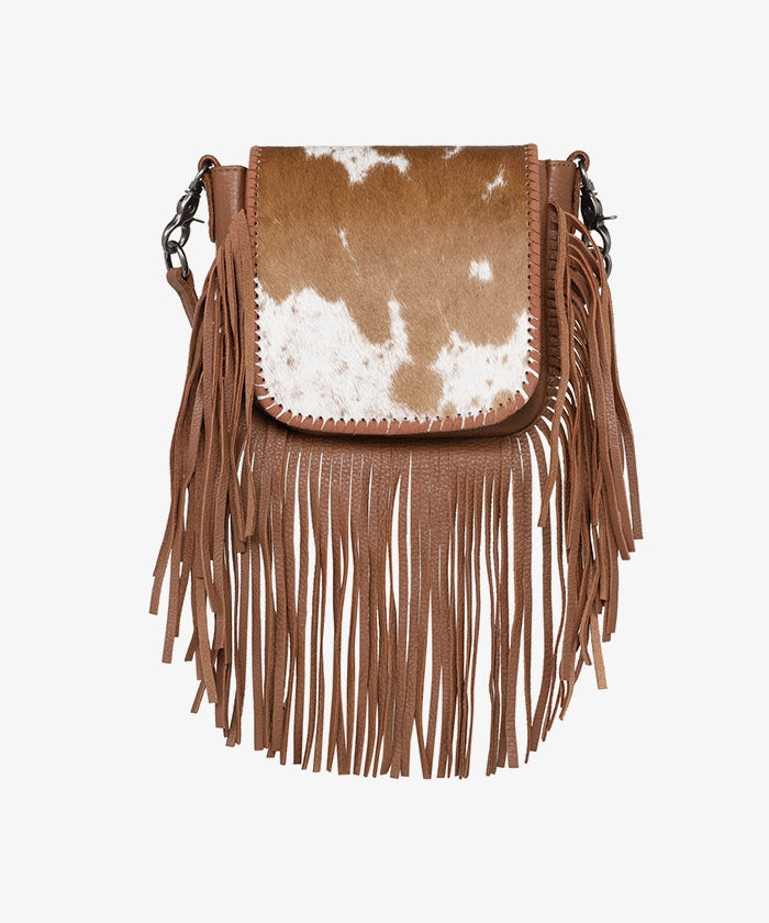 Montana West Genuine Leather Fringe Crossbody Bag with Hair-On Hide - Stylish Boho Purse for Women, Perfect for Music Festivals & Casual Outings