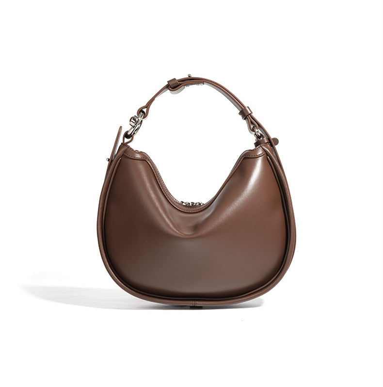 Stylish Leather Half Moon Crossbody Bag for Women - Trendy Boho Shoulder Purse - Perfect for Date Nights, Travel & Everyday Use