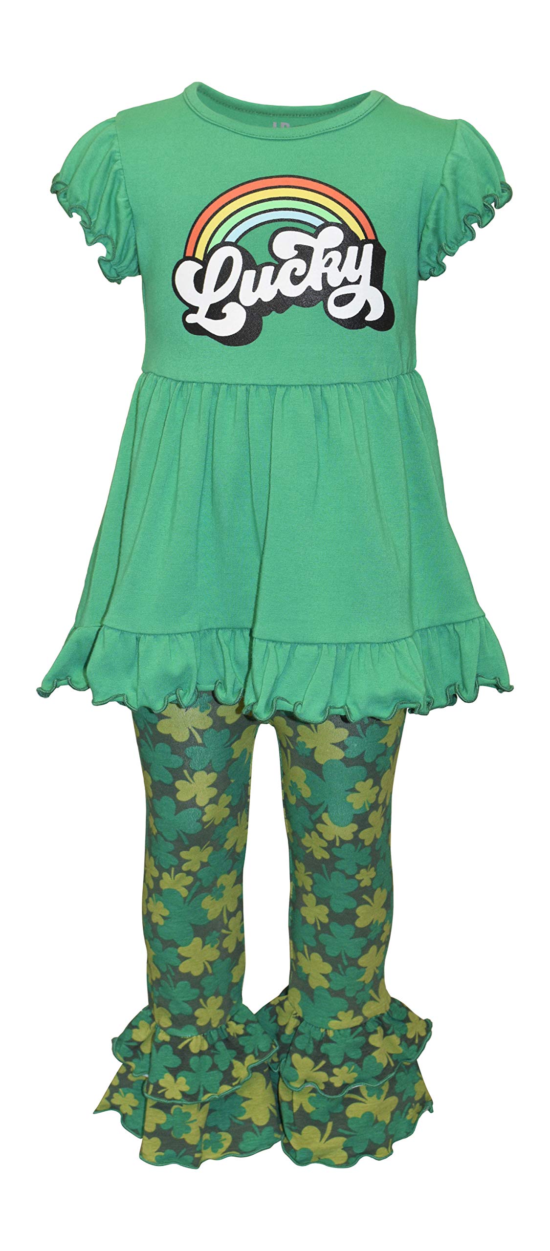 Girls 2-Piece Ruffle Leggings & Shirt Set for Toddler Playtime