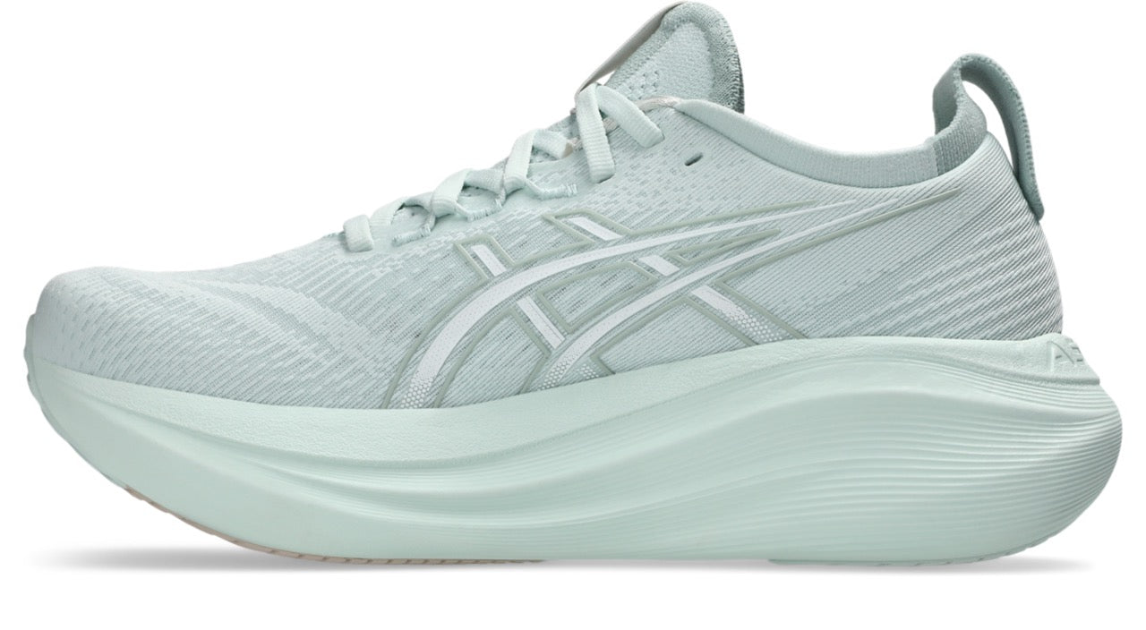 ASICS Women's Gel-Nimbus 27 Running Shoes - 300 Pure Aqua/White - Lightweight Cushioned Sneakers for Road Running, Jogging & Gym Workouts