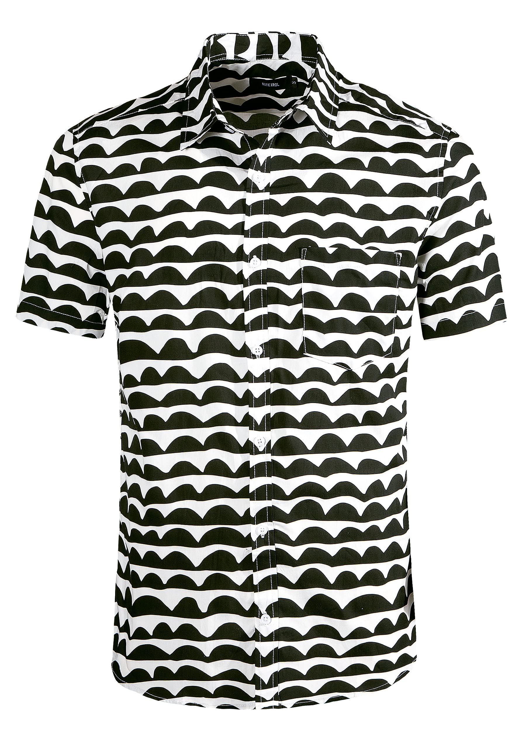 AVANZADA Men's Short Sleeve 3D Leopard Print Hawaiian Shirt - Casual Button Down Tropical Aloha Shirt for Beach, Summer Vacation & Party Wear
