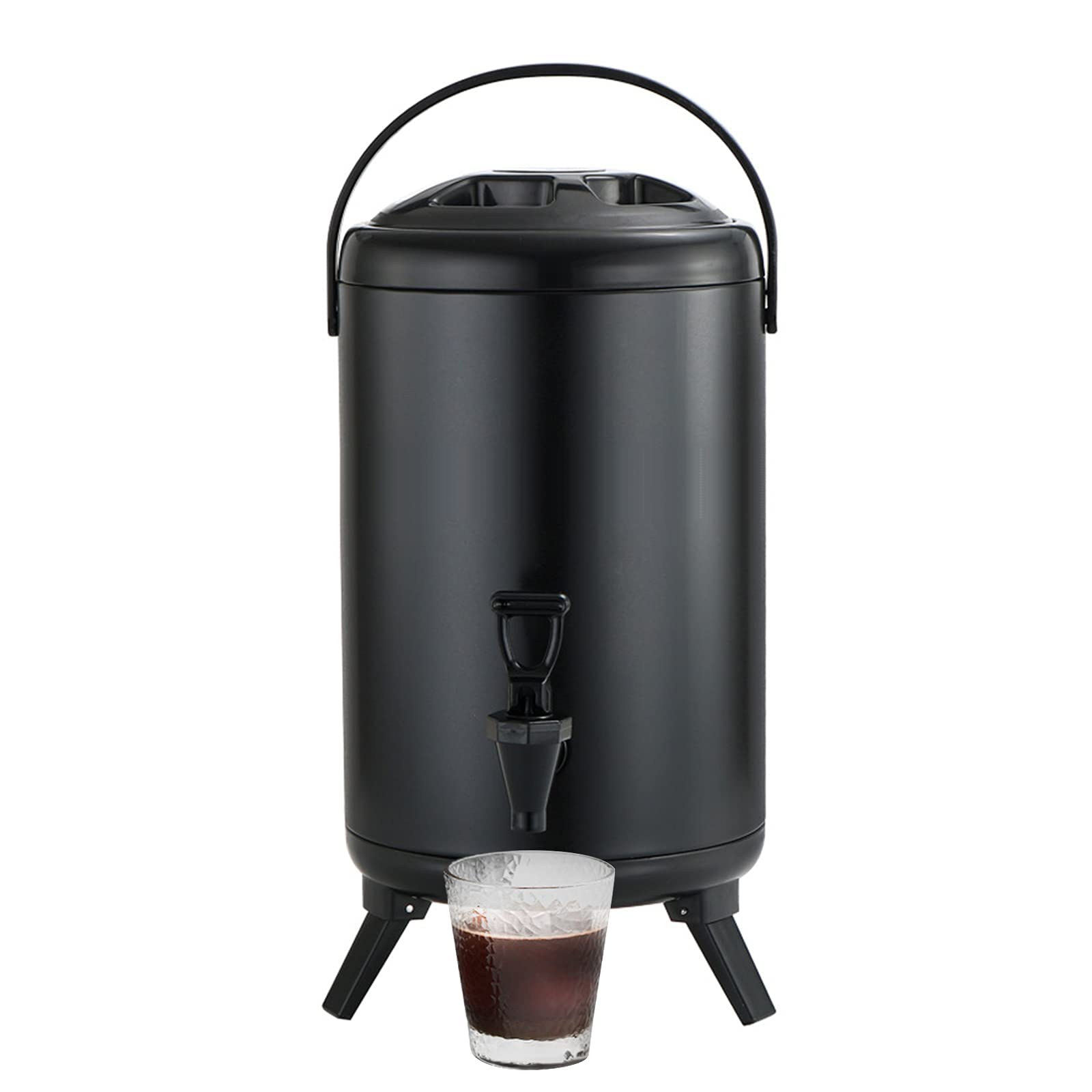 12L/3.17 Gallon Stainless Steel Insulated Beverage Dispenser with Spigot - Keeps Drinks Cold/Hot for 12+ Hours - Perfect for Coffee, Tea, Juice, Water at Parties, Offices, Weddings & Outdoor Events