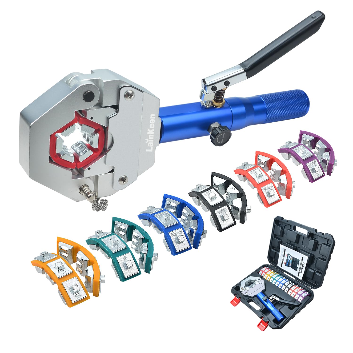 Hydraulic AC Hose Crimper Kit - Manual A/C Repair Tool for Air Conditioning Systems