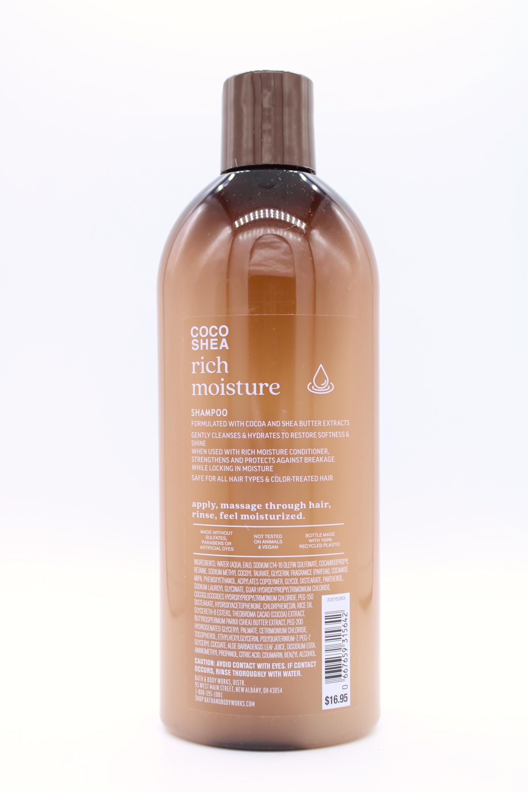 Coco Shea Rich Moisture Shampoo - 16 fl oz for Hydrating Dry Hair | Bath & Body Care for Soft, Nourished Locks | Perfect for Daily Use & Salon-Quality Results at Home
