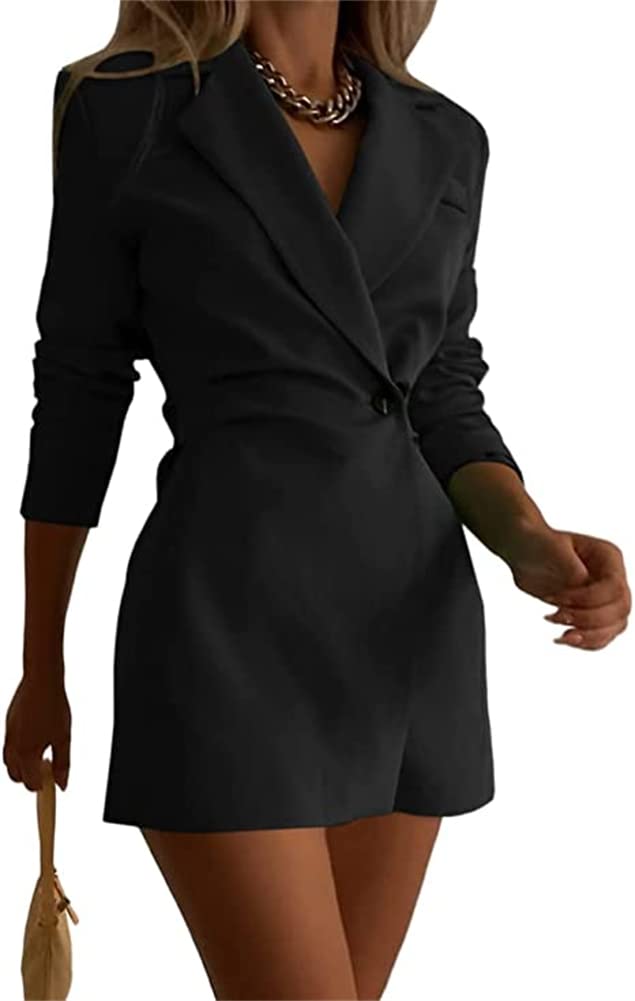 Women's Long Sleeve Blazer Dress - Professional Office Work Attire & Business Casual Outfits for Ladies | Perfect for Corporate Meetings, Office Wear, and Smart Casual Occasions