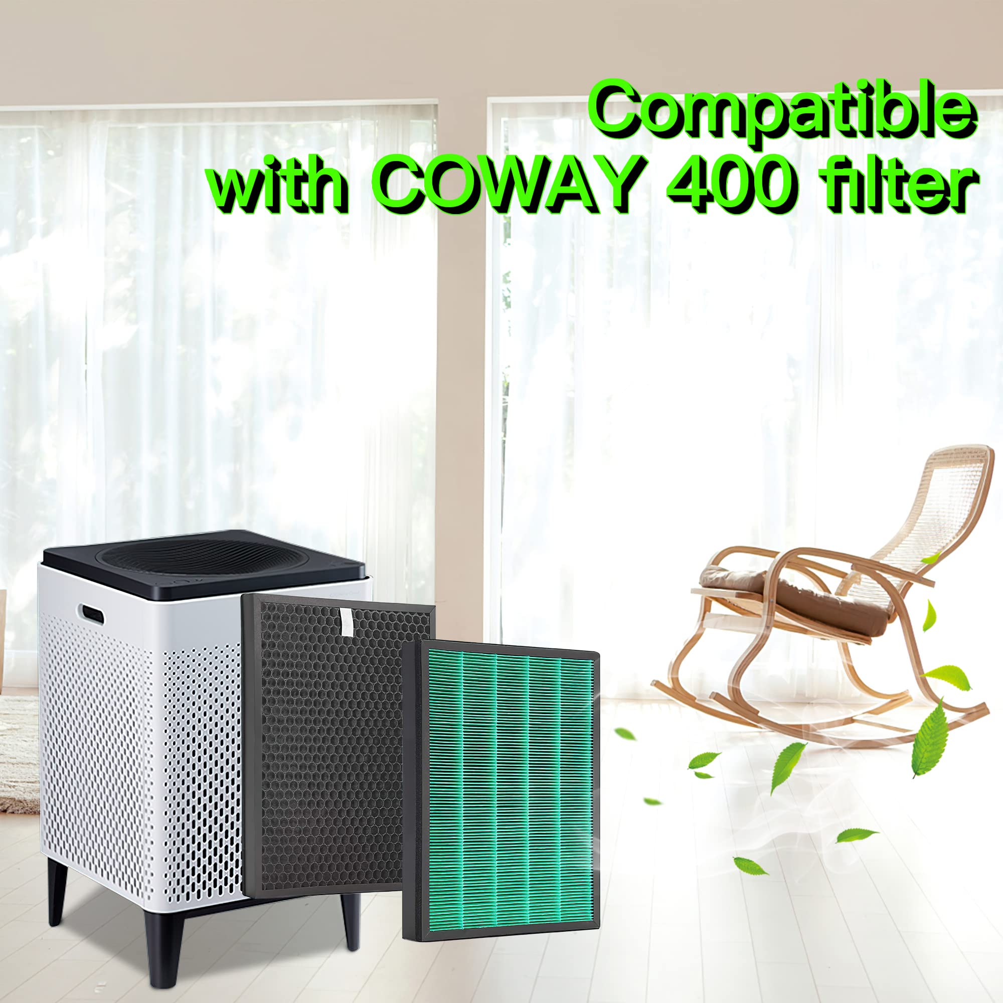 Coway AIRMEGA 400/400s Air Purifier Replacement Filter - Compatible with Part #Max2 (3111737) | HEPA & Activated Carbon for Cleaner Air | Ideal for Home, Office, and Allergy Relief