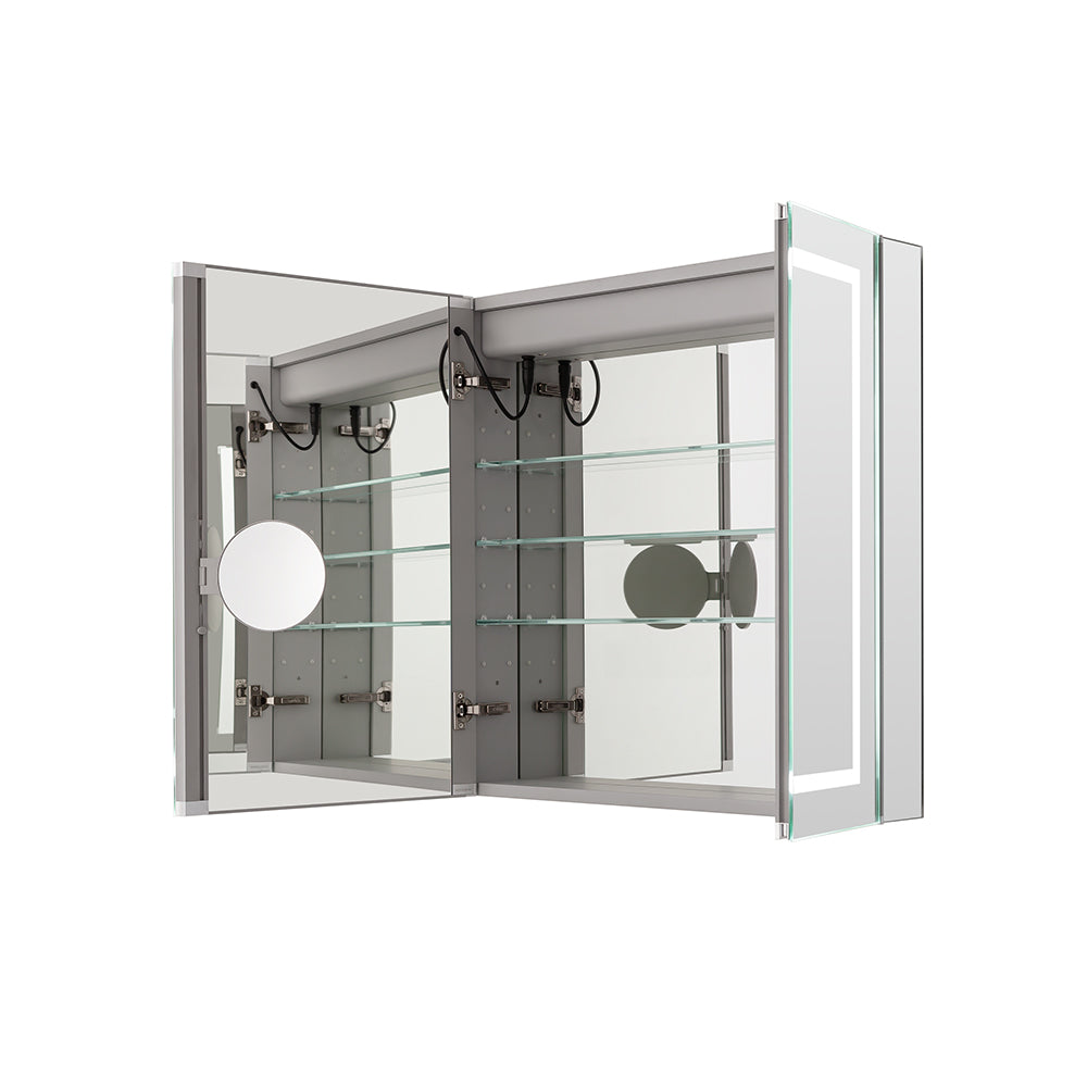 Aquadom Royale Basic Q 30x30 LED Lighted Bathroom Medicine Cabinet - Perfect for Modern Bathrooms & Vanities with Built-In Lighting