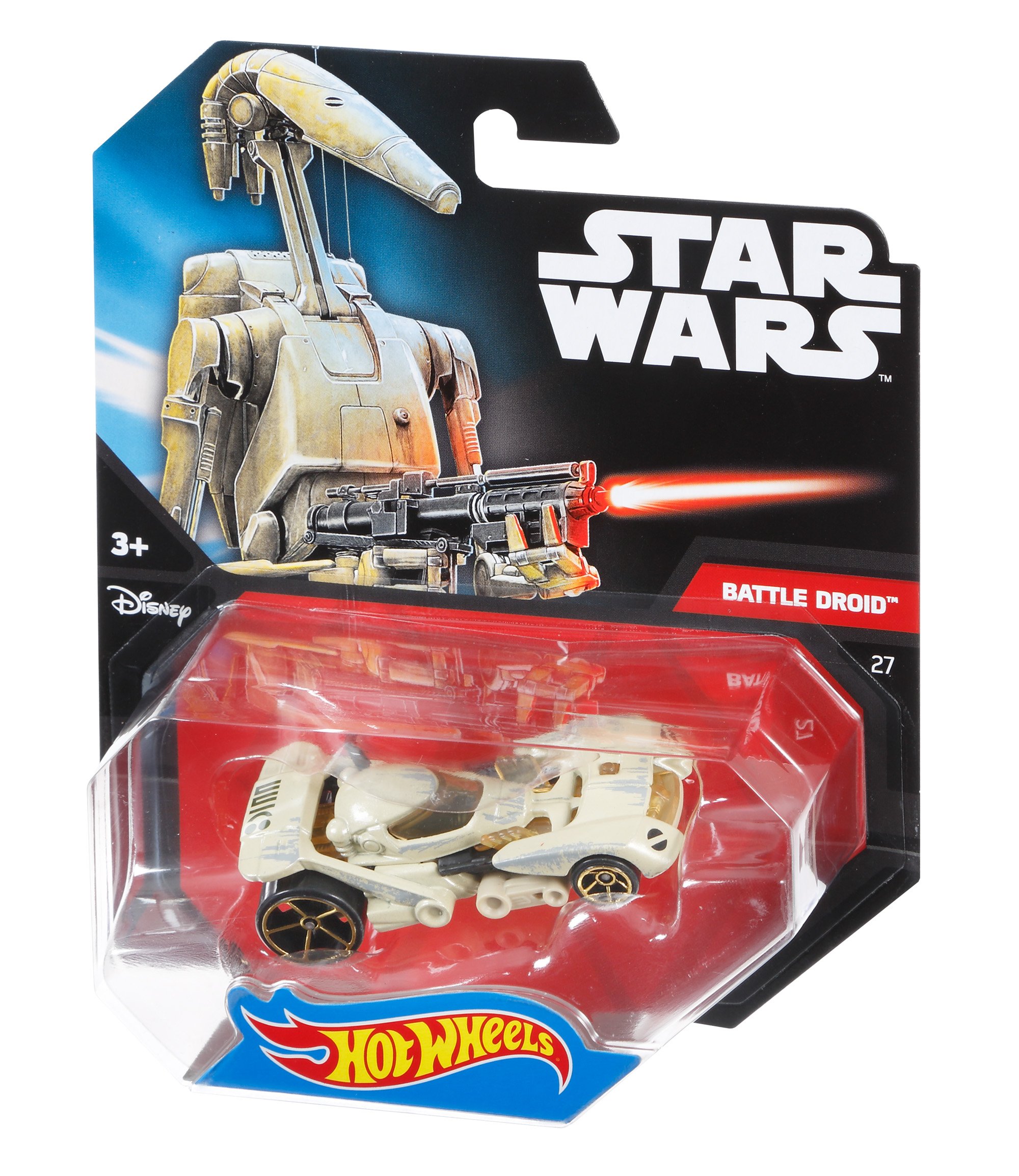 Hot Wheels Star Wars Character Car - Battle Droid Action Vehicle Toy for Kids & Collectors | Perfect for Playtime, Display & Star Wars Themed Parties